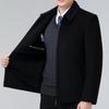 Lapel double-sided woolen jacket men's cashmere down liner short coat autumn and winter leader cadres woolen top