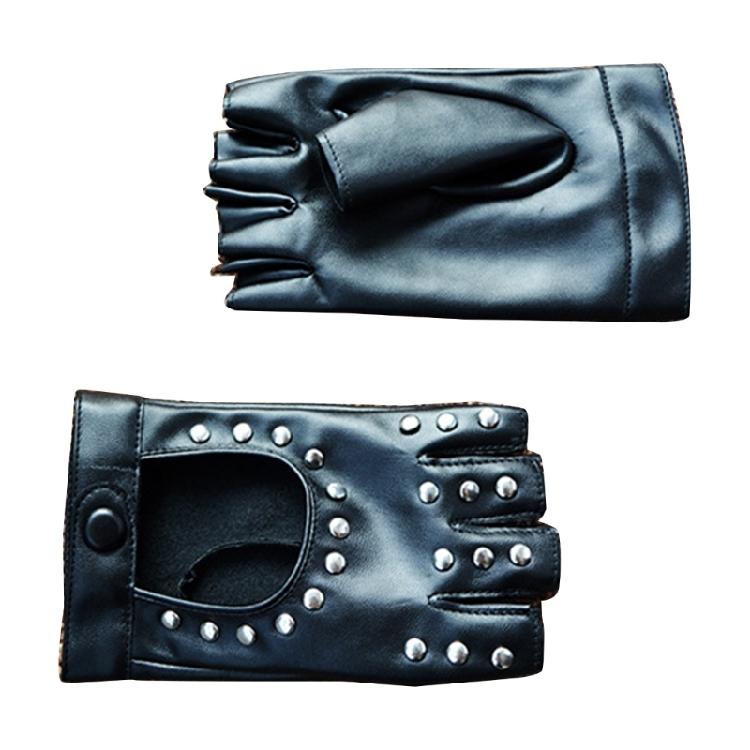 Punk PU Gloves Pole Dancing Studded Gloves for Dancer for Women and Girls Gift