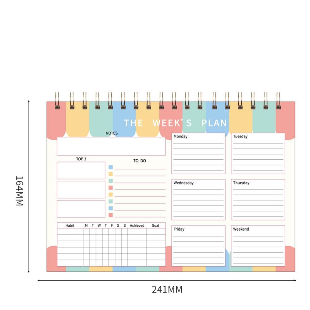 Daily Planner Reminder A5 Planner Notepad Time Organizer 2025 English Agenda Book  School