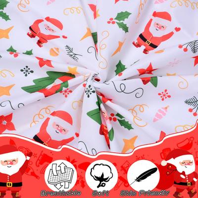 Yousheng Vánoční prostěradlo do postýlky Santa Claus Vánoční punčocha Froté prostěradlo do postýlky Vánoční stromek Potah na matraci do postýlky pro chlapce dívky Postýlka Dětský pokoj