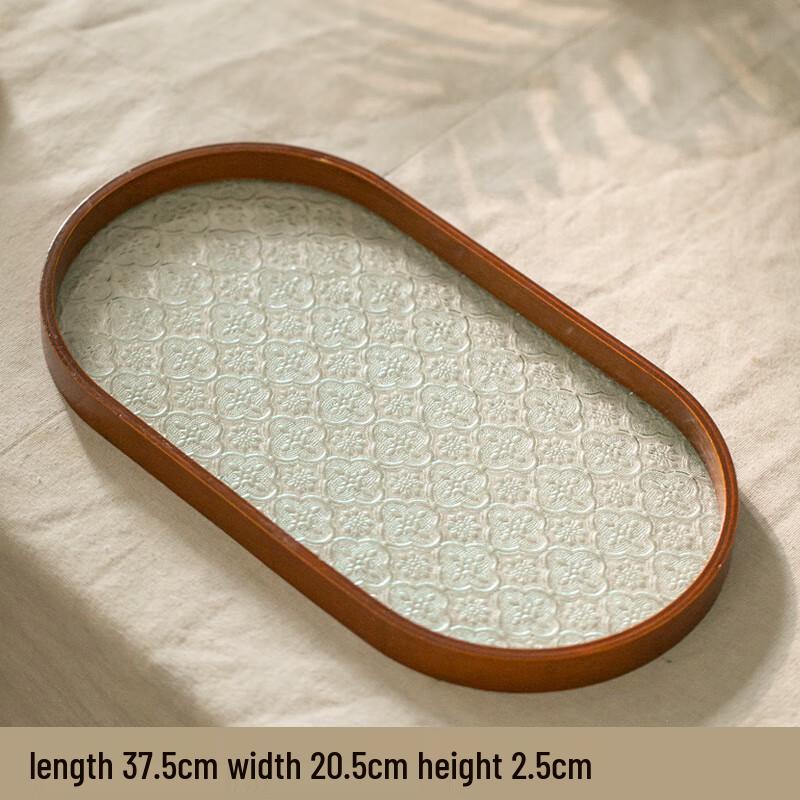 Retro Begonia Flower Glass Tray