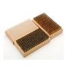 Wood Handle Metal/Nylon/Horsehair Ski Waxing Brush Snowboard Wax Brush Replacement Snowboard Maintenance Cleaning Tool