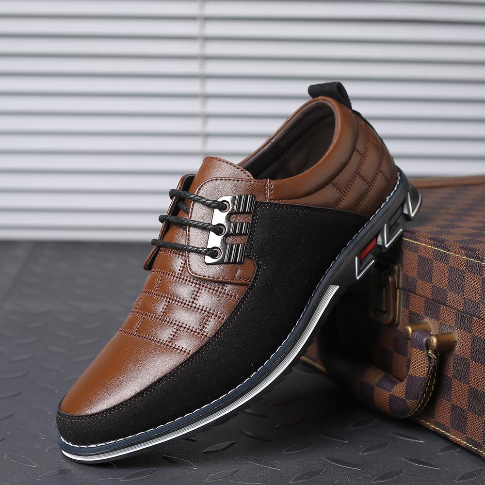 Men Leather Shoes Brand Fashion Business Shoes Male Formal Wedding Party Casual Shoes Genuine Leather Men Loafers Boat Sneakers