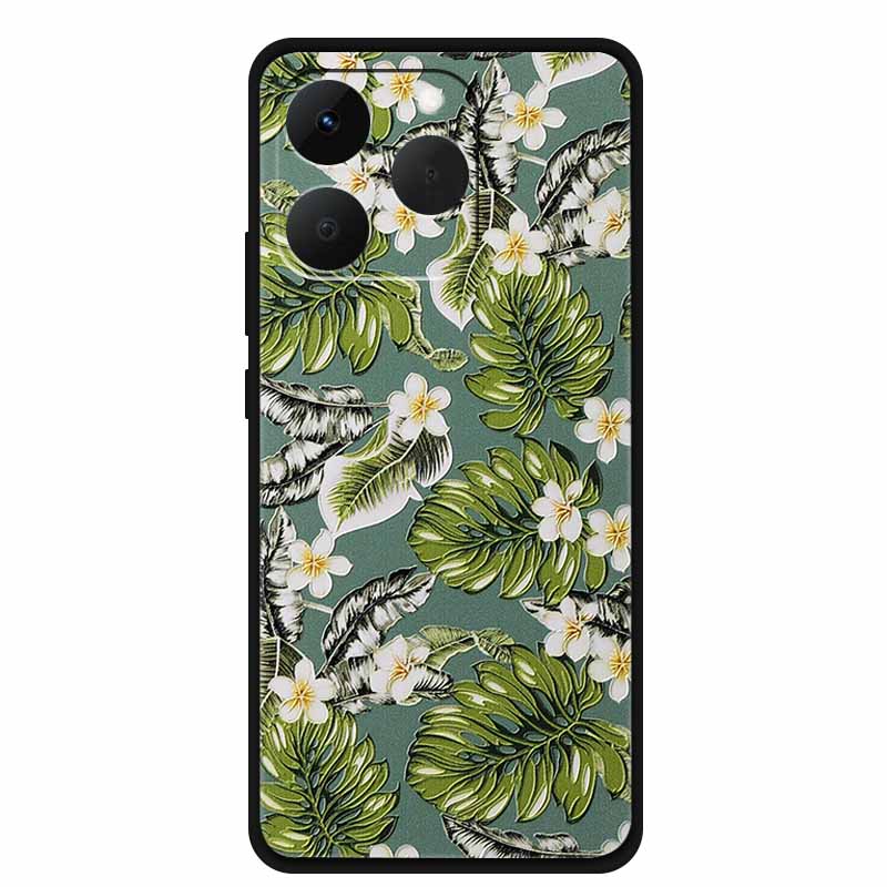 Case For OPPO Realme 15T Embossed Blossoms Funda 3D Relief Flowers Coque Silicone Soft Phone Cover For Realme 15 T 5G Bumper