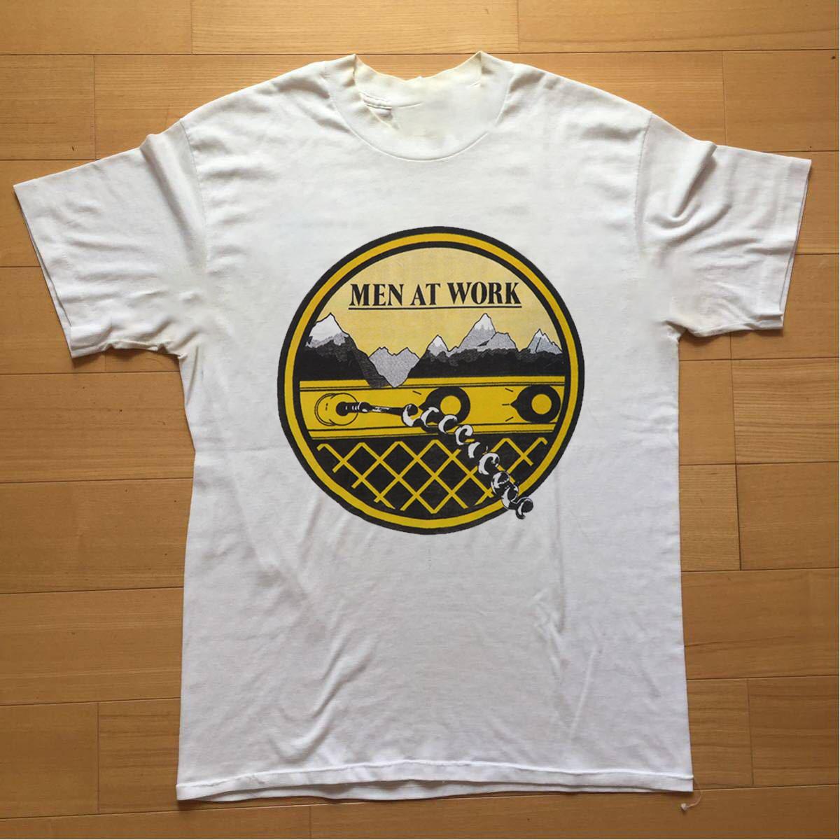 Vintage Men At Work Band Tour Cotton Men Women All size S-234XL T-Shirt HRL84 S
