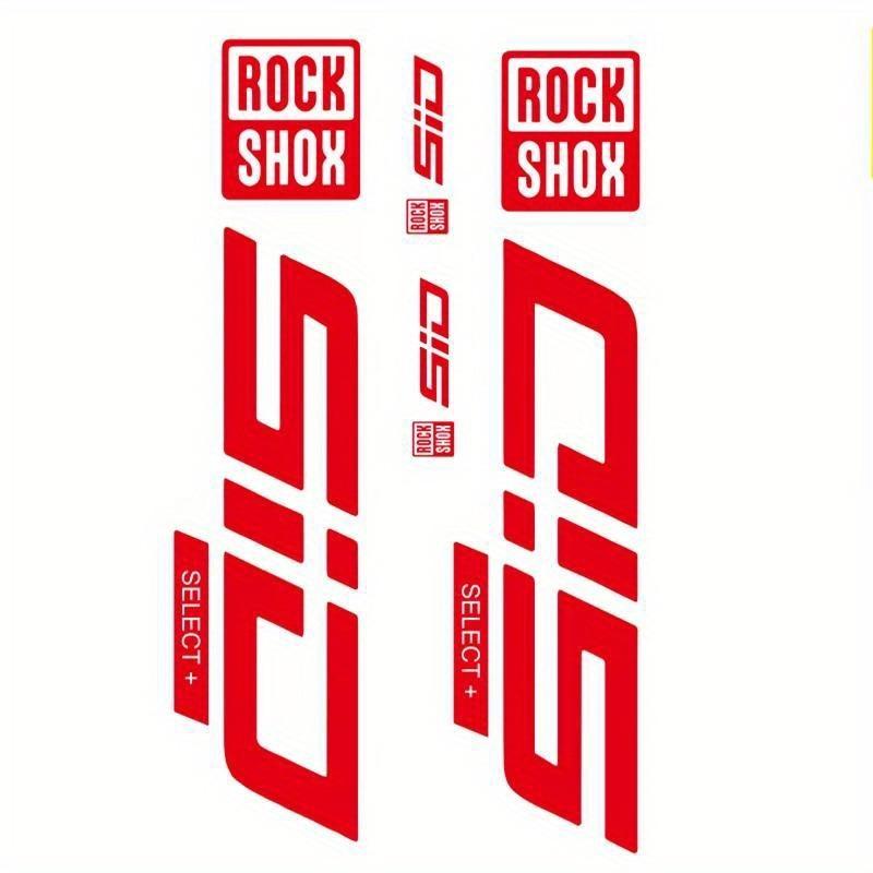 4 Bucăți ROCKSHOX SID SELECT + Autocolante Furcă Față - Autocolante Vinil Transparent Design Albastru și Portocaliu Protecție Durabilă Vopsea,