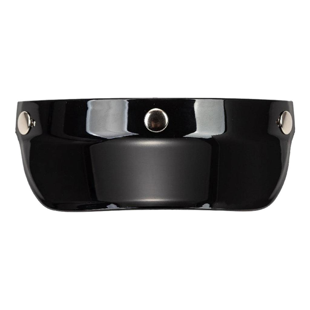 Homyl Motorcycle Helmet Peak Shield Open Retro Sunshade Replacement (with 3 Snap Scratch Resistant) 3/4 Helmet, Black