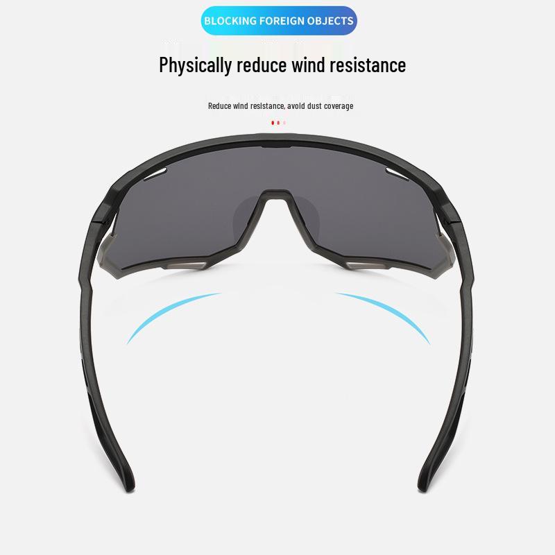 Black Polarized Sports Sunglasses for Cycling, Skiing, and Mountaineering – Large Frame, Windproof, UV Protection
