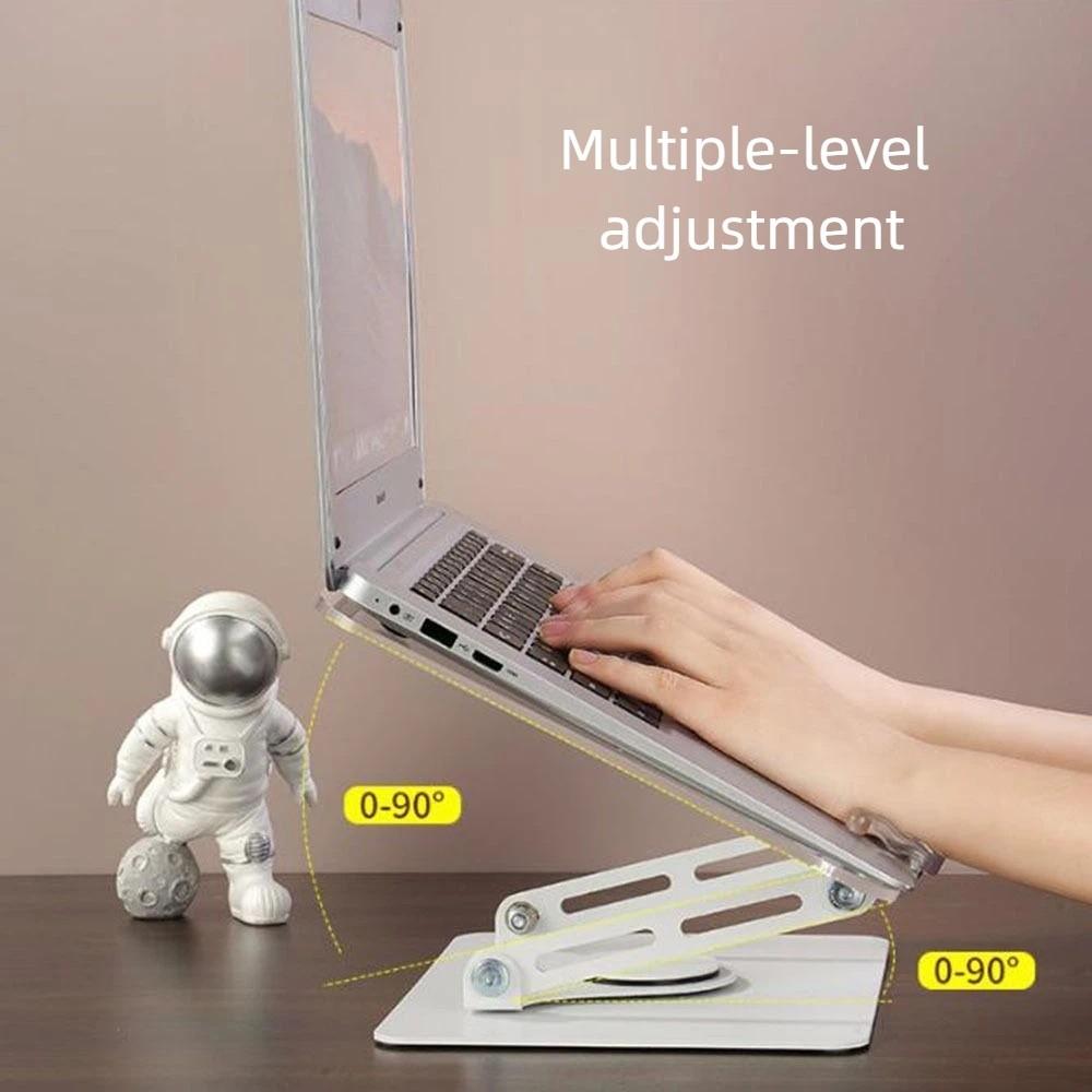 Adjustable Height Acrylic Book Stand 360° Rotating Base Elastic Page Clips Desktop Book Holder Hands Free Foldable