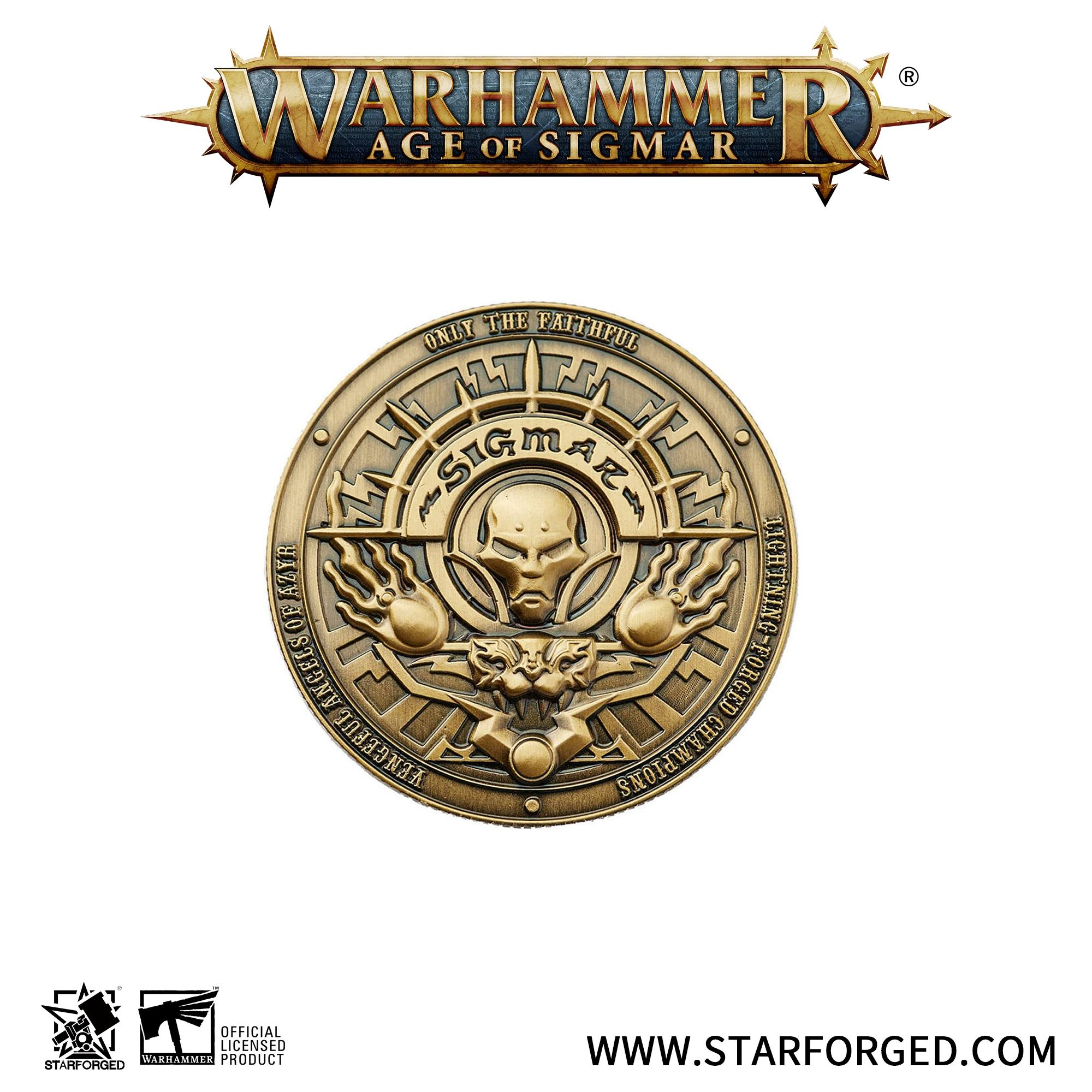 

[Starforged Star Casting] Памятная монета «Оружие Бога Громового Литья», бронза, эпоха Warhammer Sigma