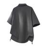 Retro Workwear Short Sleeved Shirt Men's Loose Collared Casual Shirt Summer Shirt