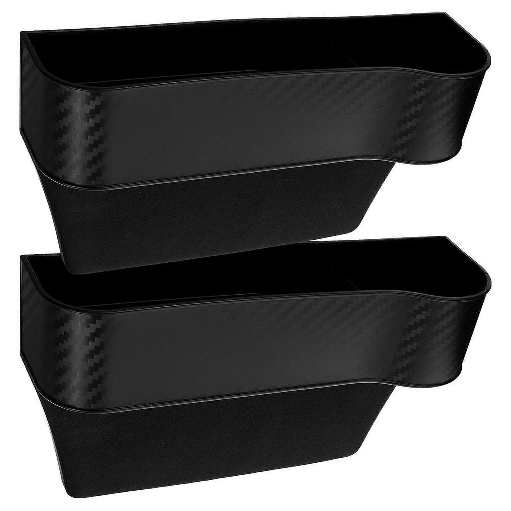Car Seat Gap Organizer Storage Box Black 25.80X16.40X7.50CM Multifunctional Console Side 2Pcs