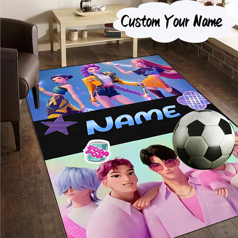 Custom Name Fantasy Night Trio K-Pop Carpet, Chair Rug,Area Rug for Office Bedroom living rooms bedroom, Doormat decor Christmas fan gifts