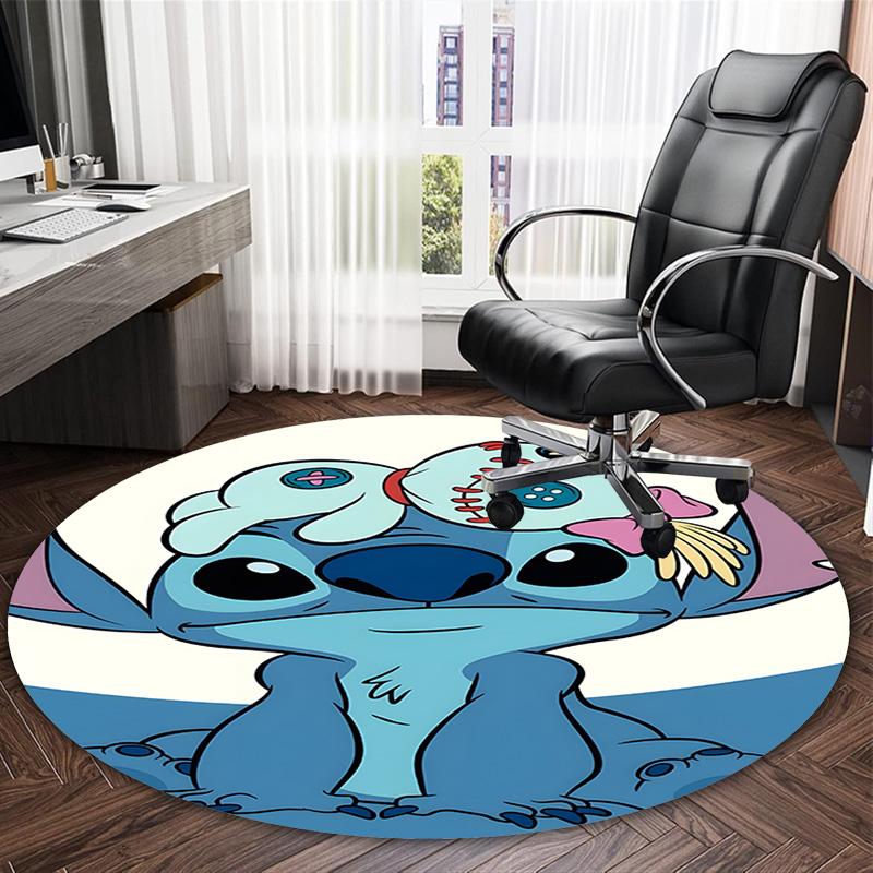1pc S-Stitch1 Carpet, Round Rug, Comfortable, Suitable for Entryways, Living Rooms, Office, And Bedrooms, Christmas Decoration