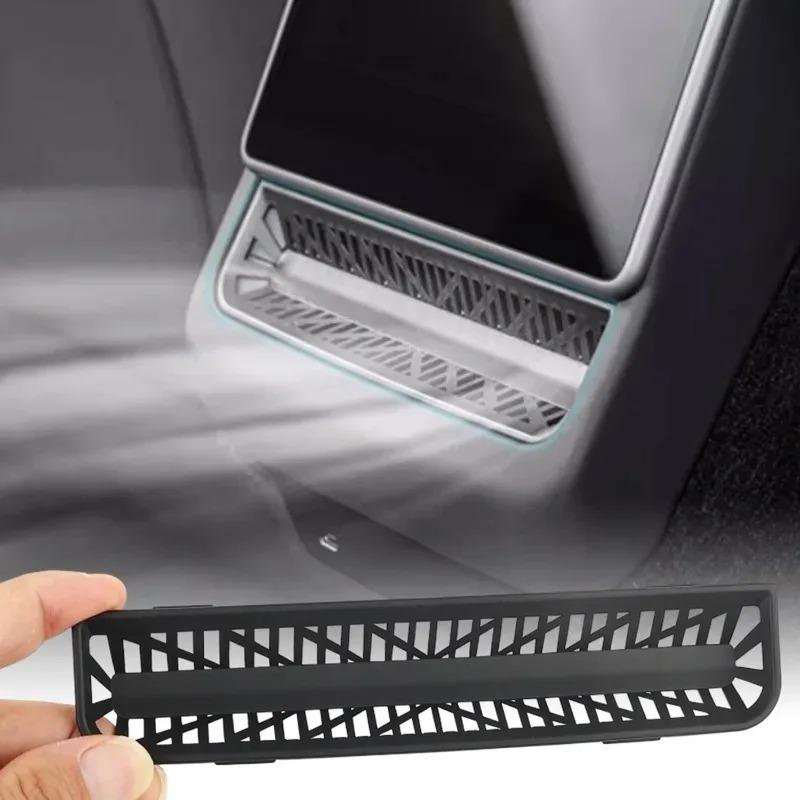 5PCS Car Rear Air Vent Grille Cover ABS Dust Proof Backseat Protector Car Interior Styling Mouldings for Tesla 3/Y Refresh Model