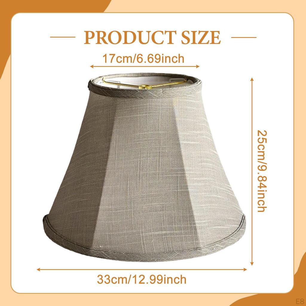 Cloth Table Lamp Shade Cover Decoration Easy Assembly Decorative Rustic Light Lampshade