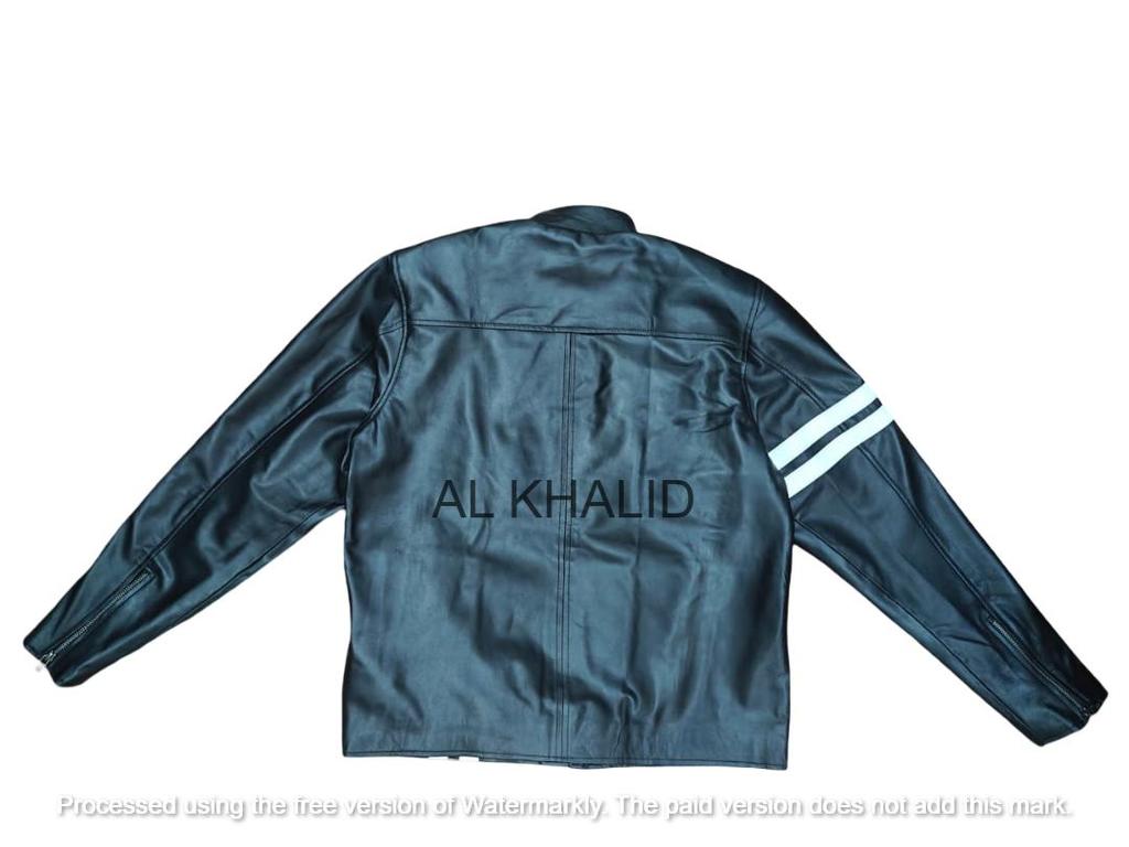 Leather Stylish Motorcycle Casual Men's Jacket Black Handmade  Genuine Lambskin