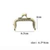 DIY Square Kiss Clasp Lock Metal Frame 6.1-11CM Wallet Kiss Clasp Antique Bronze Clutch Frame Bag Making