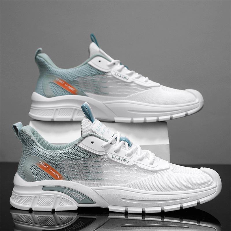 Sneakers summer thin fish mesh breathable fly-woven travel shoes student casual dad shoes 39