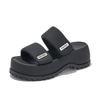 Suction Film Bottom Outer Slippers Women's 2025 Summer New Fashion Thick Bottom Heightening Half Drag Retro Versatile Outdoor Sandals