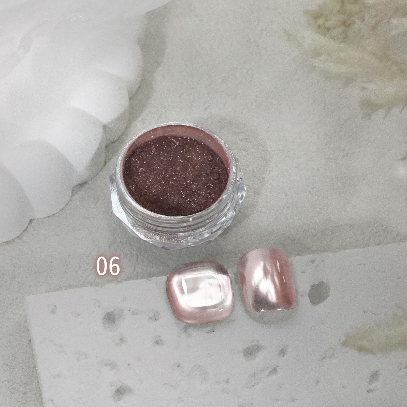 

Низконасыщенный металлический эффект Волшебная пудра для зеркального дизайна ногтей Декоративный прозрачный оптически переменный пигмент Глиттер Хромовая пудра