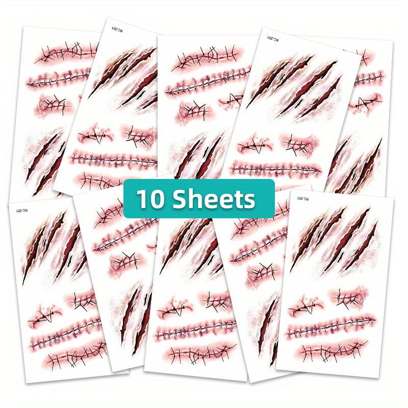 

Хэллоуин Макияж Тату Наклейки Рана Тату Наклейки Симуляция Шрам Тату Нож Водонепроницаемая Тату Наклейка Ужас Реалистичная