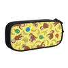 Cartoon Curious George Funny TV Monkey  Anime  Pencil Cases for Boy Girl Large Capacity  Pen Bag Box Stationery