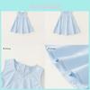 Girl Summer Cotton Sleeveless Dress With Bow Embroidery For Kids Age 3 To 8