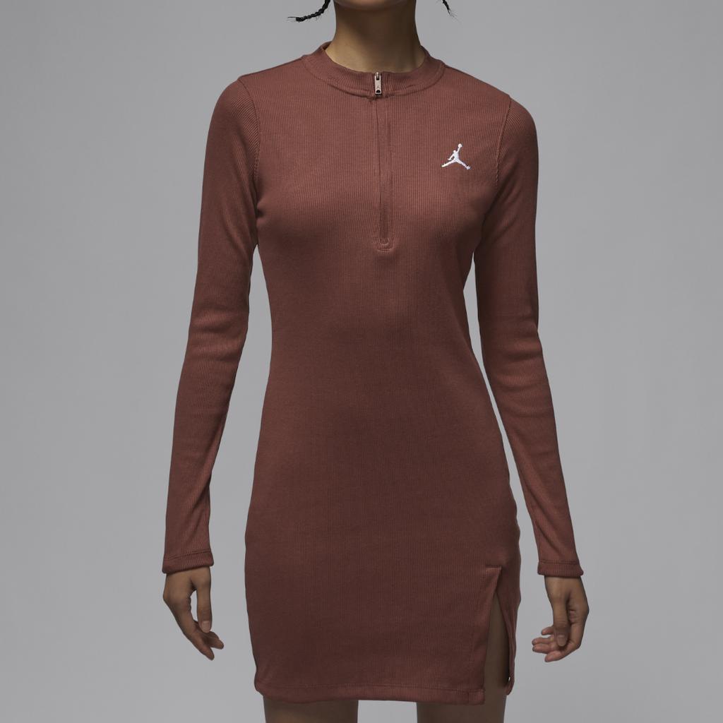 Jordan As W J Ls Knit Dress Fashion Comfortable Soft Skin-Friendly Long Sleeve Dress Women dress Red HF9478231
