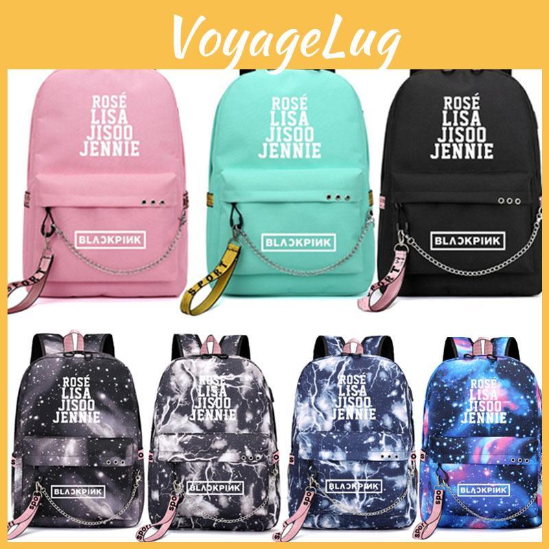 Blackpink Women Girl Men Boy Galaxy Schoolbag Student Backpack Travel Bags