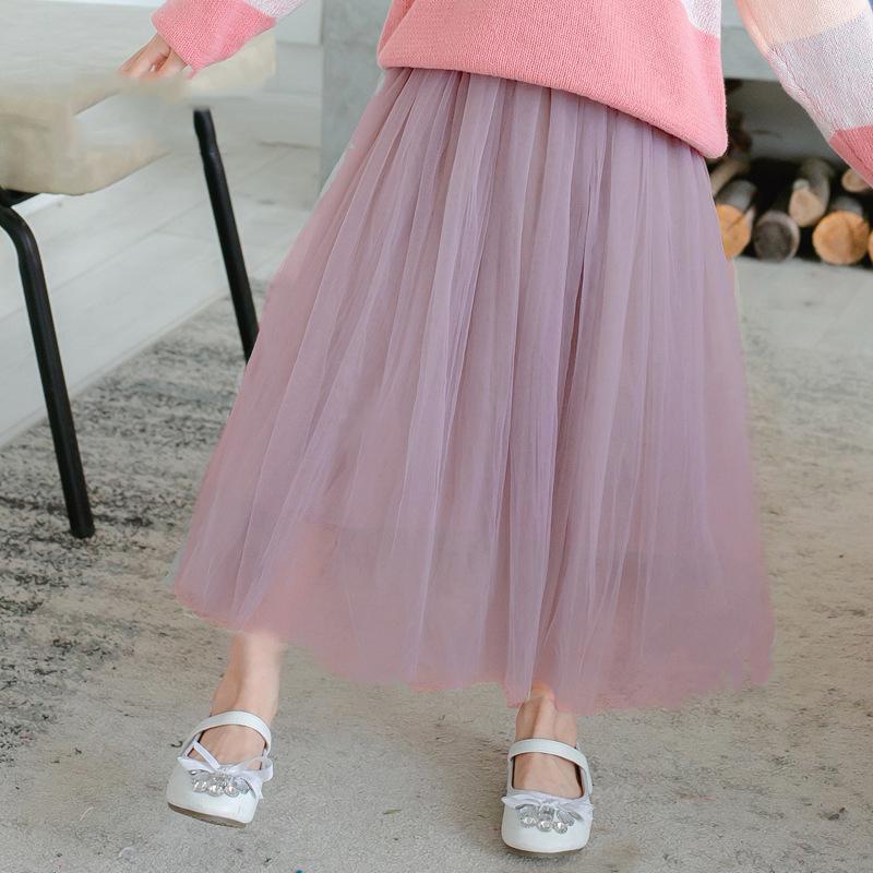 Schule Kinder Rock Baby Mädchen Mesh Rock All-match Einfarbig Alle Jahreszeiten Kinder Rock 8 Farbe 10 12 13 jahre