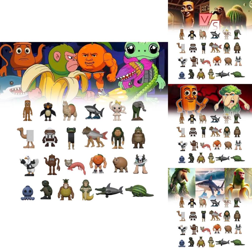 Italian Brainrot Al Collectible Figures Set With Pvc Material For Display And Gift Purposes