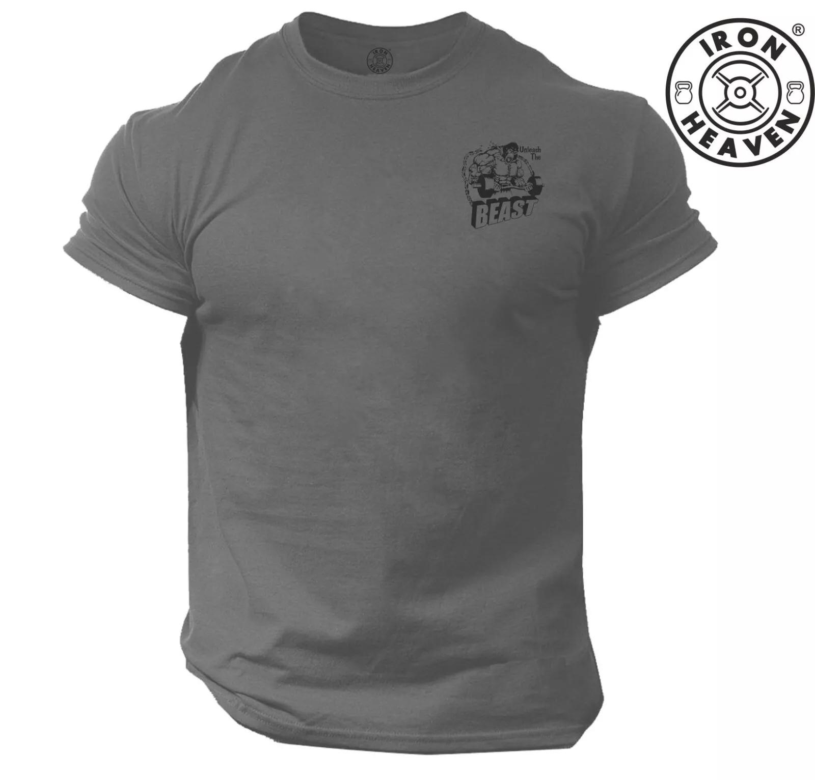 Unleash The Beast T Shirt Pocket Gym Clothing Bodybuilding Training Exercise Top XL