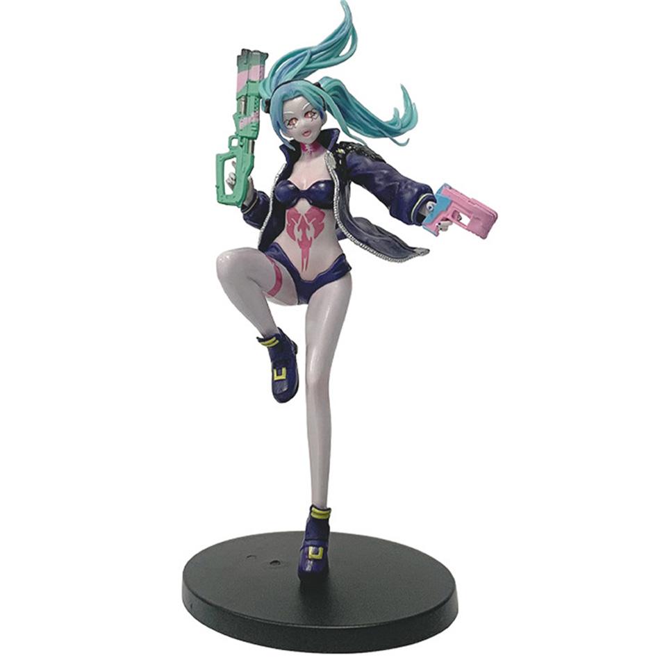 Cyberpunk Lucy Rebecca David Martinez Johnny Silverhand Standing Take Gun Action Figure Toys