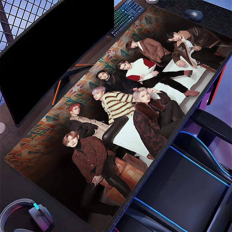 ATEEZ Poster Mouse Pad, Large Gaming Desk Mat, Non-slip XXL Mousepad for Laptop & Tablet, Mini PC Playmat with Stitched Edges