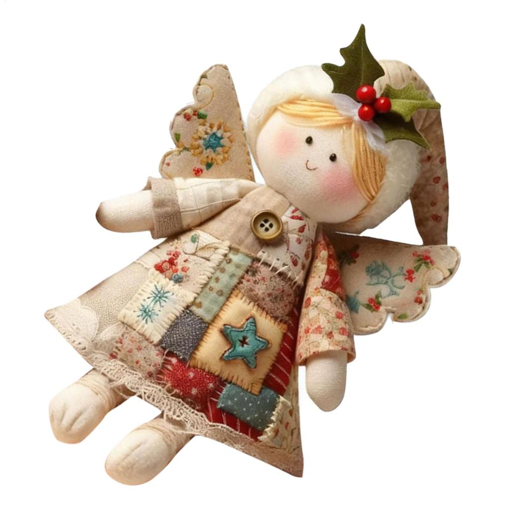 Kids Christmas Craft Kit Vintage Rustic Cute Decor Soft Doll Decoration Sewing Kit for Adults Girls Beginner Handicraft Lovers