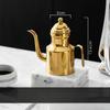 Stainless Steel Olive Oil Bottle Long Spout Grease Container Vinegar Dispenser Sauce Seasoning Condiment Jar