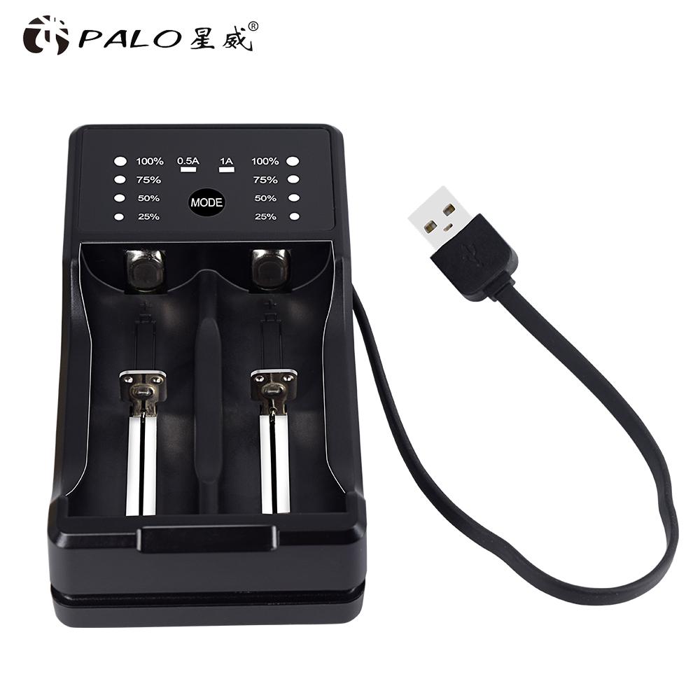 PALO Caricabatterie AA AAA Caricabatterie 18650 Caricabatterie ricaricabile per AA 3A 18650 14500 17500 con display LED
