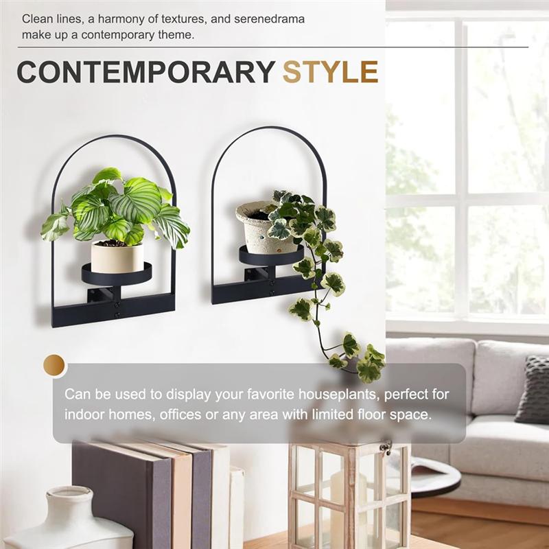 Good-2Pcs Window Plant Shelves Wall Hanging Planter Outdoor Plant Rack Wall Planter For Indoor Plants
