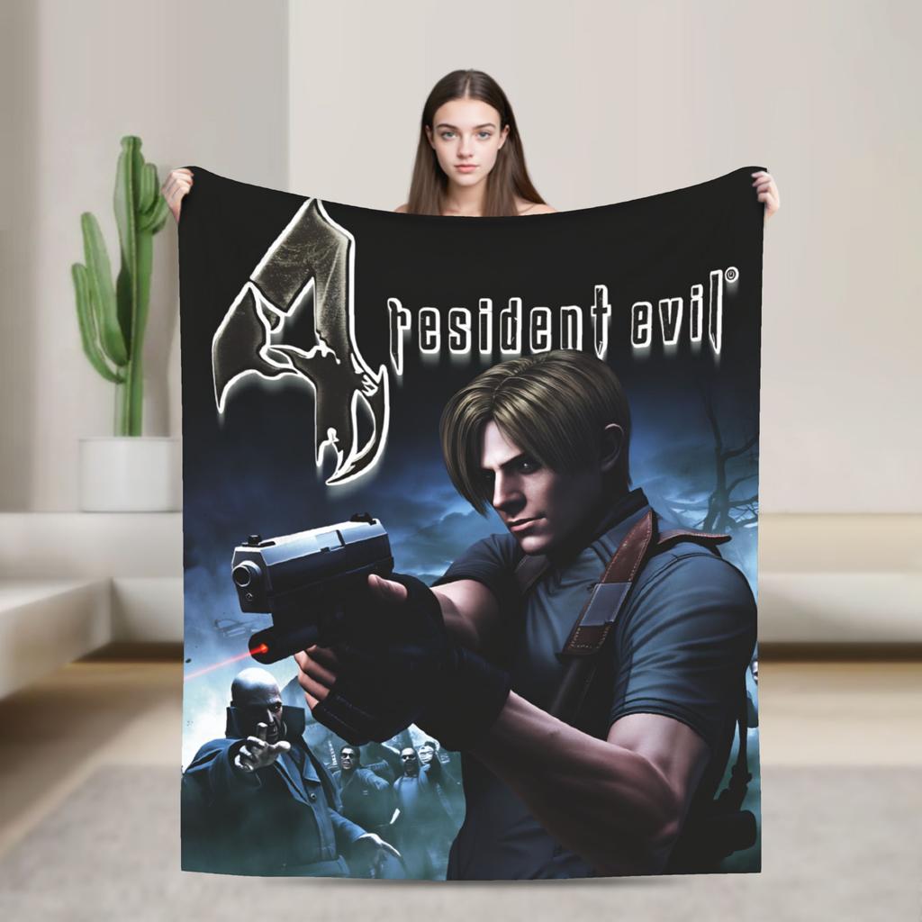 I  Leon Kennedy Blankets Residents Evils Soft Fluffy Plush Throw Blanket For Couch Chair Sofa Bed Flannel Bedspread Bed Cover