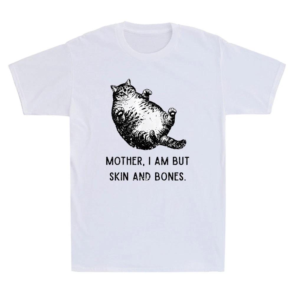 

Men Funny Cat Graphic T Shirt Humor Animal Illustration Casual Cotton Short Sleeve Tee 4XL