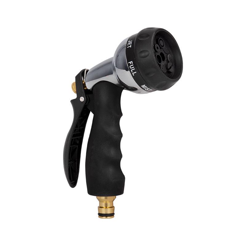 Electroplated High-Pressure Multifunctional Shower Head & Garden Watering Nozzle for Landscaping & Car Washing