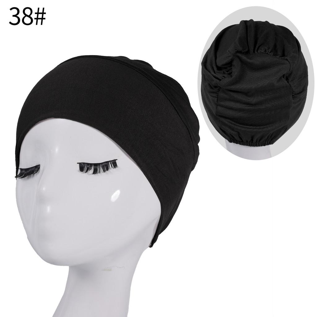 Silk Cotton Headscarf Cap With Elastic Fit For Casual Daily Wear