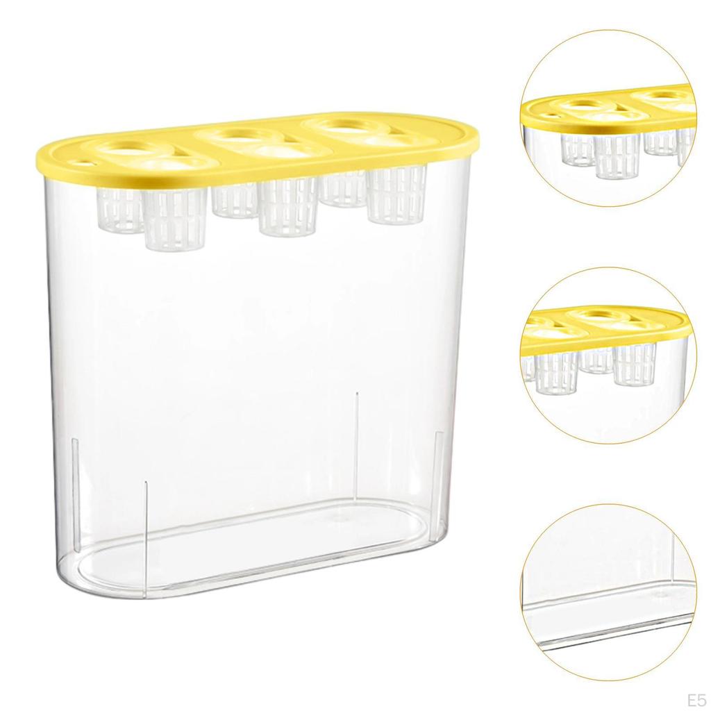 Grower Box, Hydroponics Tool, 6 Holes, Powerful, Practical Rectangular Planting Container for Indoor