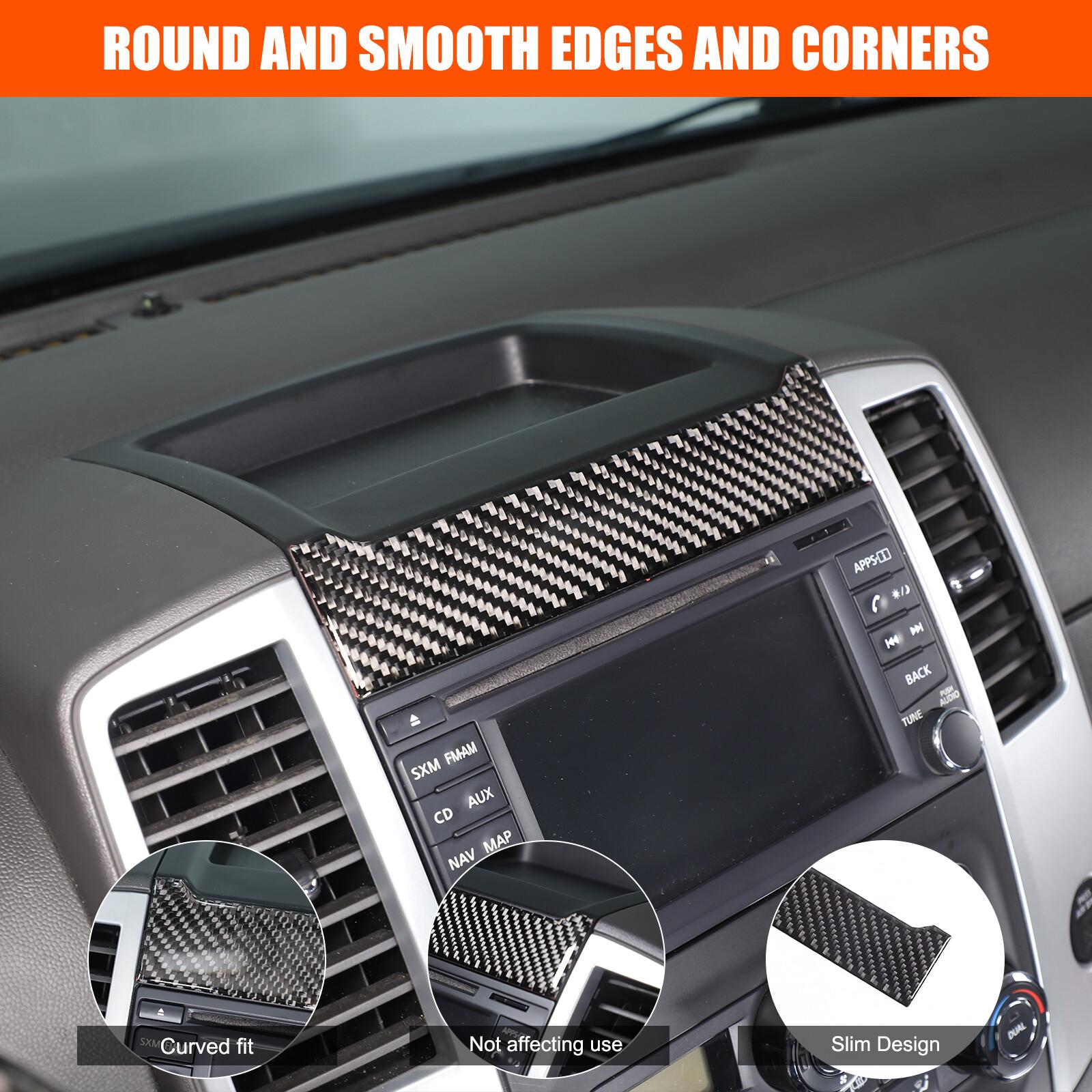 Carbon Fiber GPS Navigation Screen Upper Panel Cover For Nissan Frontier 2009-17