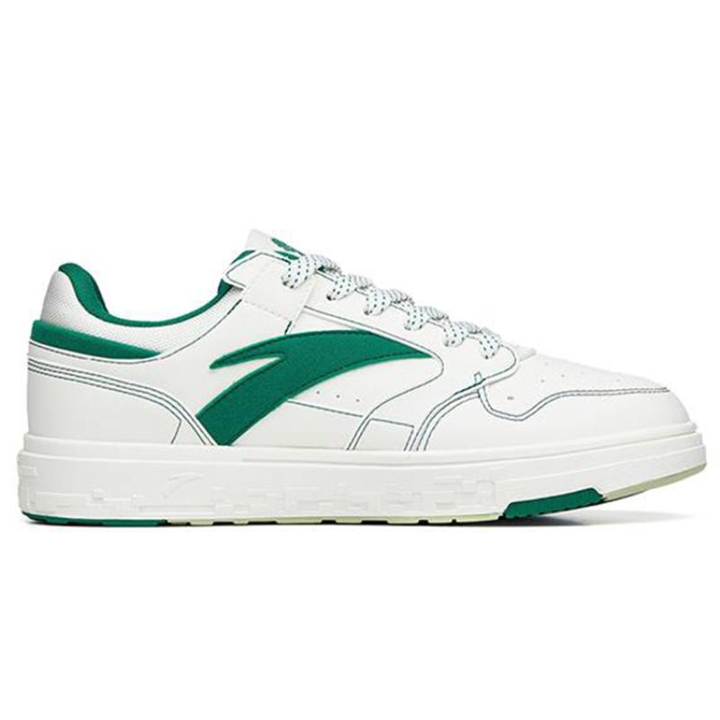 Anta Tênis de Skate de Cano Baixo Resistente ao Desgaste e Leve Masculino Branco Verde 112228050S-1