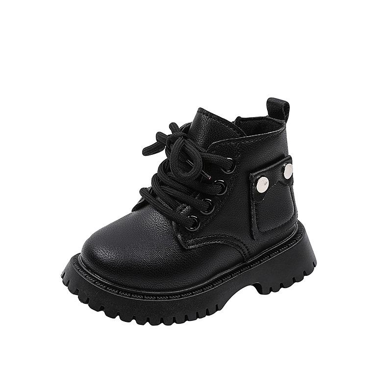 Autumn Winter Girl's Ankle Boot New Solid Color Versatile Children Fashion Boots Non-slip Thick Bottom Kids Causal Short Boots