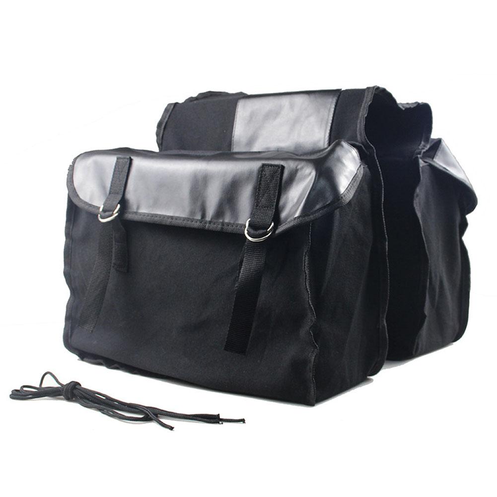 15,7 Zoll Gepäckträgertasche für den Rücksitz, Satteltasche, Fahrrad-Doppelpacktasche, Canvas-Taschen, wasserabweisend, für Fahrradzubehör