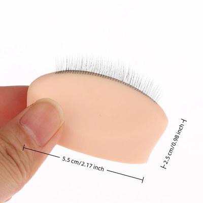1 pièce Avec Extensions de Cils Réalistes, Outil Réutilisable pour Entraînement Paupière-Extension de Cils Modèle en Silicone pour Entraînement Cils