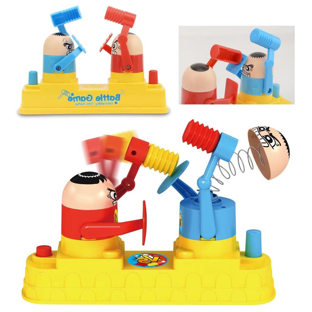 Mini Red Blue Head Tap Twin Toy - Parent Child Finger Attack Defense Interactive Fighting Game Machine For Kids
